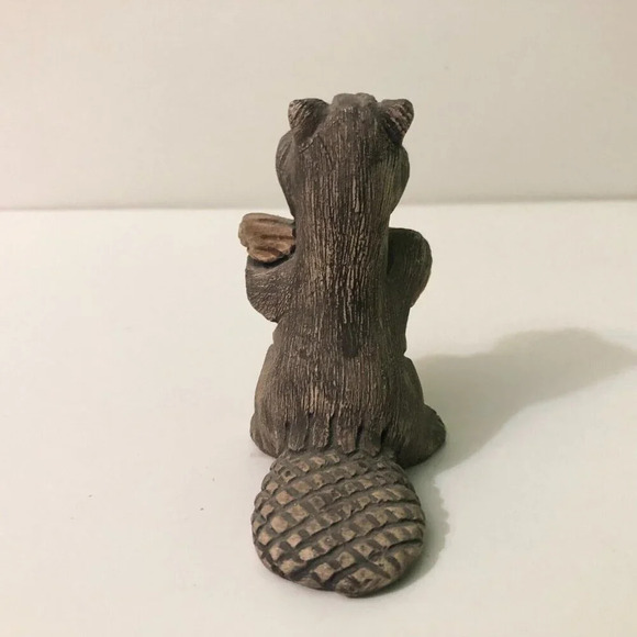 Vtg  Beaver Clay Figurine 3.25 Inch Tall Sculpture Figure - Picture 6 of 14